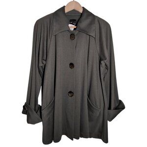 Olive Ponte Retro Jacket NWT Womens S/M Lagenlook Oversized by Staples